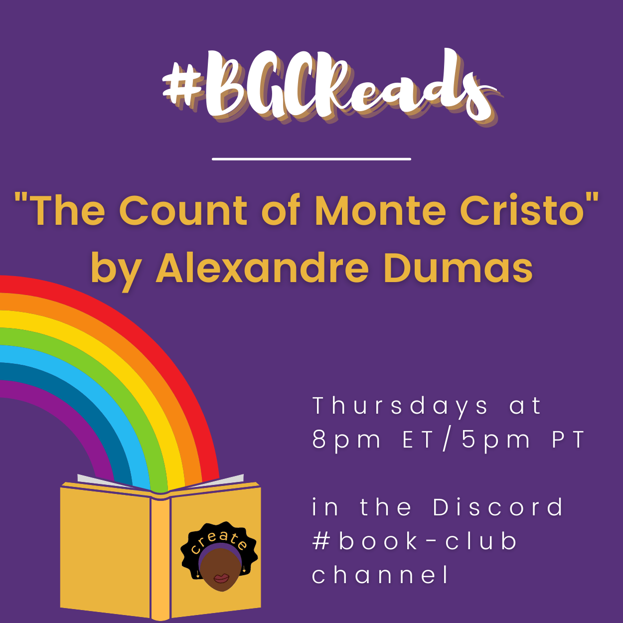 #BGCReads The Count of Monte Cristo by Alexandre Dumas Thursdays at 8p ET/5p PT in #book-club on Discord